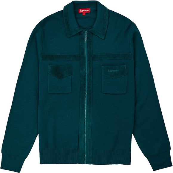 Supreme Corduroy Detailed Zip Sweater - Picture 10 of 10